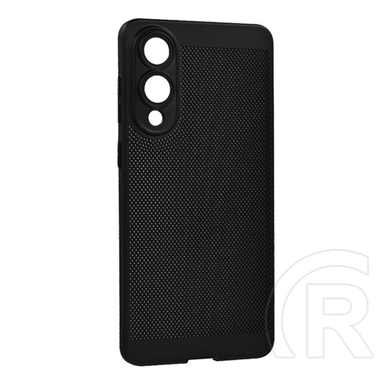 Gigapack Samsung Galaxy S25 Edge (SM-S937) műanyag telefonvédő (légáteresztő, lyukacsos, kameravédő) fekete