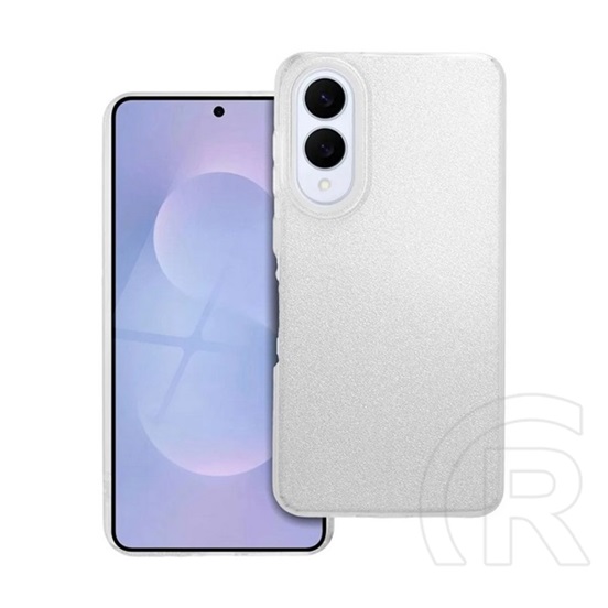 Gigapack Samsung Galaxy S25 Edge (SM-S937) szilikon telefonvédő (műanyag belső, csillogó hátlap) ezüst