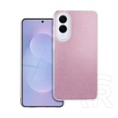 Gigapack Samsung Galaxy S25 Edge (SM-S937) szilikon telefonvédő (műanyag belső, csillogó hátlap) rózsaszín