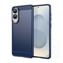 Gigapack Samsung Galaxy S25 Edge (SM-S937) szilikon védő (ütésálló, légpárnás sarok, karbon minta) sötétkék