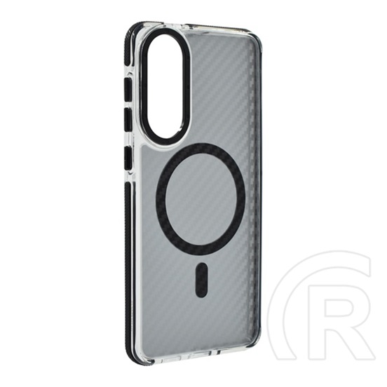 Gigapack Samsung Galaxy S25 Edge (SM-S937) védő (ütésálló, légpárnás sarok, karbon minta, wireless, magsafe) fekete