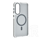 Gigapack Samsung Galaxy S25 Edge (SM-S937) védő (ütésálló, légpárnás sarok, karbon minta, wireless, magsafe) sötétszürke