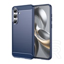Gigapack Samsung Galaxy S25 FE (SM-S731) szilikon védő (ütésálló, légpárnás sarok, szálcsiszolt, karbon minta) sötétkék