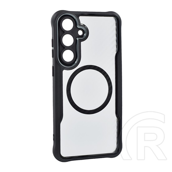 Gigapack Samsung Galaxy S25 FE (SM-S731)  (ütésálló, légpárnás sarok, kameravédő, karbon minta, magsafe) fekete