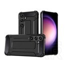 Gigapack Samsung Galaxy S25 Plus (SM-S936) defender szilikon telefonvédő (ütésállóság, légpárnás sarok, fémhatás) fekete