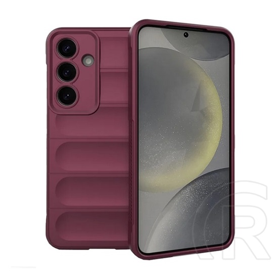 Gigapack Samsung Galaxy S25 Plus (SM-S936) szilikon telefonvédő (ütésállóság, kameravédő, 3d) bordó