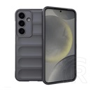 Gigapack Samsung Galaxy S25 Plus (SM-S936) szilikon telefonvédő (ütésállóság, kameravédő, 3d) sötétszürke
