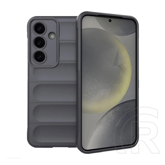 Gigapack Samsung Galaxy S25 Plus (SM-S936) szilikon telefonvédő (ütésállóság, kameravédő, 3d) sötétszürke