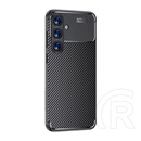 Gigapack Samsung Galaxy S25 Plus (SM-S936) szilikon telefonvédő (ütésállóság, légpárnás sarok, karbon minta) fekete