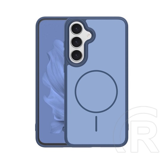 Gigapack Samsung Galaxy S25 Plus (SM-S936) szilikon védő ( ütésállóság, légpárnás sarok, kameravédő, magsafe) sötétkék