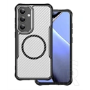 Gigapack Samsung Galaxy S25 Plus (SM-S936) védő (ütésálló, légpárnás sarok, kameravédő, karbon minta, magsafe) fekete