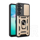 Gigapack Samsung Galaxy S25 (SM-S931) defender szilikon telefonvédő (ütésállóság, tartógyűrű, kameravédő) arany