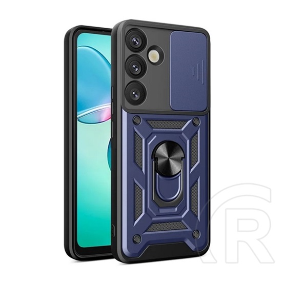 Gigapack Samsung Galaxy S25 (SM-S931) defender szilikon telefonvédő (ütésállóság, tartógyűrű, kameravédő) sötétkék