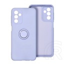 Gigapack Samsung Galaxy S25 (SM-S931) szilikon telefonvédő (tartógyűrű, plüss belső, mágneses, kameravédő) lila