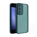 Gigapack Samsung Galaxy S25 (SM-S931) szilikon telefonvédő (ütésállóság, akril hátlap, kameravédő) sötétzöld