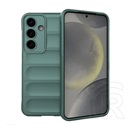 Gigapack Samsung Galaxy S25 (SM-S931) szilikon telefonvédő (ütésállóság, kameravédő, 3d) sötétzöld
