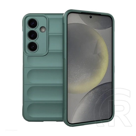 Gigapack Samsung Galaxy S25 (SM-S931) szilikon telefonvédő (ütésállóság, kameravédő, 3d) sötétzöld