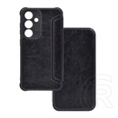 Gigapack Samsung Galaxy S25 (SM-S931) tok álló, bőr hatású (flip, ütésálló, légpárnás sarok, kameravédő) fekete