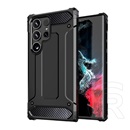 Gigapack Samsung Galaxy S25 Ultra (SM-S938) defender szilikon telefonvédő (ütésálló, légpárnás sarok, fémhatás) fekete