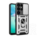 Gigapack Samsung Galaxy S25 Ultra (SM-S938) defender szilikon telefonvédő (ütésállóság, tartógyűrű, kameravédő) ezüst