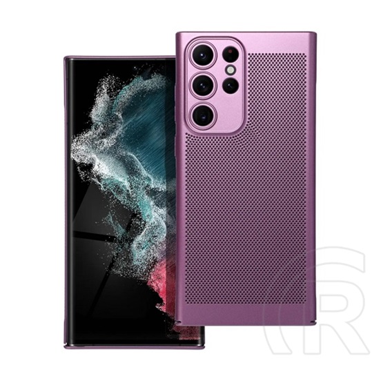 Gigapack Samsung Galaxy S25 Ultra (SM-S938) műanyag telefonvédő (légáteresztő, lyukacsos, kameravédő) lila