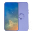 Gigapack Samsung Galaxy S25 Ultra (SM-S938) szilikon telefonvédő (tartógyűrű, plüss belső, mágneses, kameravédő) lila