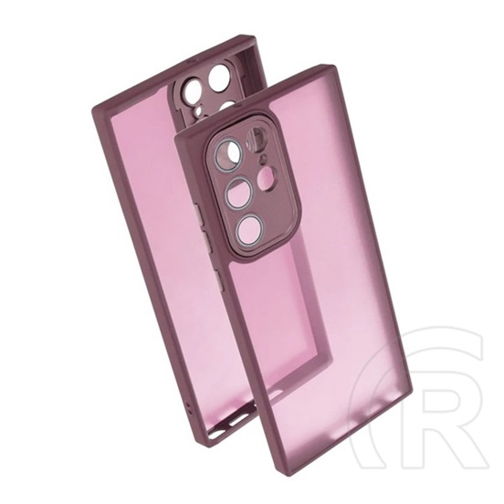 Gigapack Samsung Galaxy S25 Ultra (SM-S938) szilikon telefonvédő (ütésállóság, akril hátlap, kameravédő) lila
