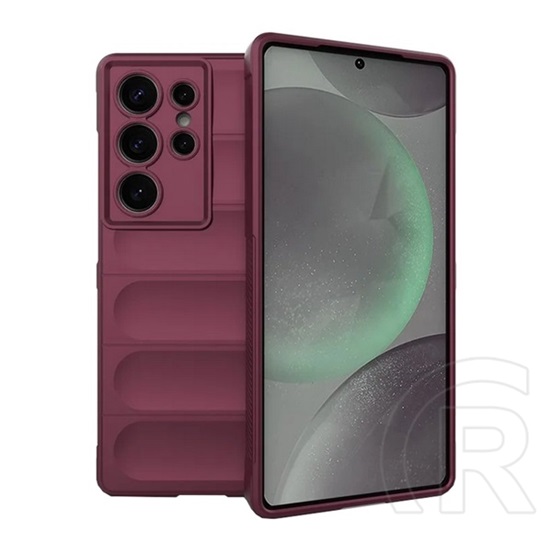 Gigapack Samsung Galaxy S25 Ultra (SM-S938) szilikon telefonvédő (ütésállóság, kameravédő, 3d) bordó