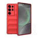 Gigapack Samsung Galaxy S25 Ultra (SM-S938) szilikon telefonvédő (ütésállóság, kameravédő, 3d) piros