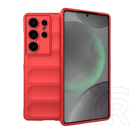 Gigapack Samsung Galaxy S25 Ultra (SM-S938) szilikon telefonvédő (ütésállóság, kameravédő, 3d) piros