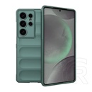 Gigapack Samsung Galaxy S25 Ultra (SM-S938) szilikon telefonvédő (ütésállóság, kameravédő, 3d) sötétzöld