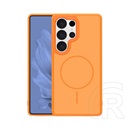 Gigapack Samsung Galaxy S25 Ultra (SM-S938) szilikon ( ütésállóság, légpárnás sarok, kameravédő, magsafe) narancssárga