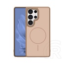 Gigapack Samsung Galaxy S25 Ultra (SM-S938) szilikon védő ( ütésállóság, légpárnás sarok, kameravédő, magsafe) barna