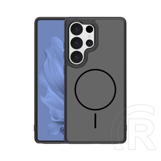 Gigapack Samsung Galaxy S25 Ultra (SM-S938) szilikon védő ( ütésállóság, légpárnás sarok, kameravédő, magsafe) fekete