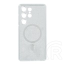 Gigapack Samsung Galaxy S25 Ultra (SM-S938) szilikon védő (ütésállóság, légpárnás sarok, magsafe, csillámporos) átlátszó