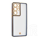 Gigapack Samsung Galaxy S25 Ultra (SM-S938) szilikon védő (ütésállóság, matt, műanyag hátlap, kameravédő) arany/sötétkék
