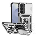 Gigapack Samsung Galaxy S26 Plus (SM-S947) defender szilikon védő (ütésálló, tartógyűrű, kameravédő) ezüst