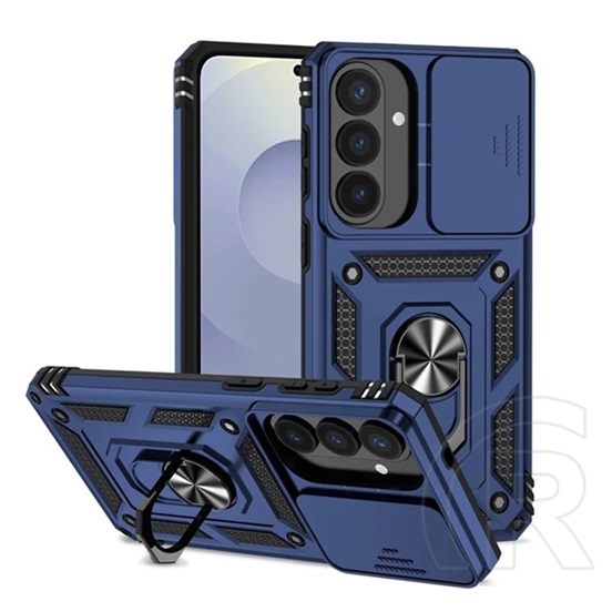 Gigapack Samsung Galaxy S26 Plus (SM-S947) defender szilikon védő (ütésálló, tartógyűrű, kameravédő) sötétkék