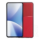 Gigapack Samsung Galaxy S26 Plus (SM-S947) szilikon védő (ütésálló, mágneses, bőr hatású hátlap, csíkos) piros