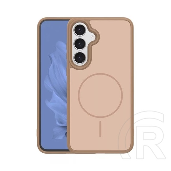 Gigapack Samsung Galaxy S26 Plus (SM-S947) szilikon védő ( ütésállóság, légpárnás sarok, kameravédő, magsafe) barna