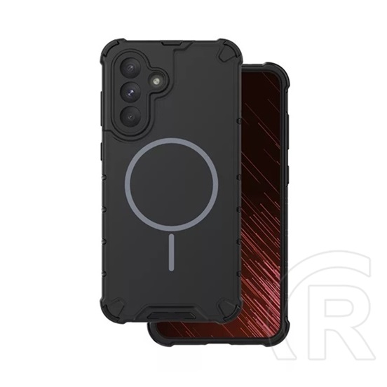 Gigapack Samsung Galaxy S26 (SM-S942) defender műanyag (ütésállóság, légpárnás sarok, matt,  belső, magsafe) fekete