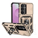 Gigapack Samsung Galaxy S26 (SM-S942) defender szilikon védő (ütésálló, tartógyűrű, kameravédő) arany