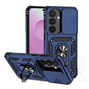 Gigapack Samsung Galaxy S26 (SM-S942) defender szilikon védő (ütésálló, tartógyűrű, kameravédő) sötétkék