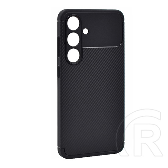 Gigapack Samsung Galaxy S26 (SM-S942) szilikon védő (ütésálló, légpárnás, karbon minta) fekete