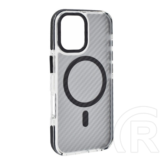 Gigapack Samsung Galaxy S26 (SM-S942) szilikon védő (ütésálló, légpárnás, karbon minta, wireless, magsafe) fekete