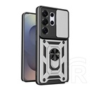 Gigapack Samsung Galaxy S26 Ultra (SM-S948) defender szilikon védő (ütésálló, tartógyűrű, kameravédő) ezüst