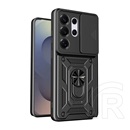 Gigapack Samsung Galaxy S26 Ultra (SM-S948) defender szilikon védő (ütésálló, tartógyűrű, kameravédő) fekete