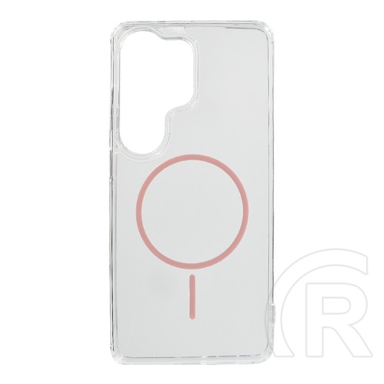 Gigapack Samsung Galaxy S26 Ultra (SM-S948) szilikon védő (ultravékony, műanyag hátlap, magsafe, légpárnás) rózsaszín