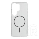 Gigapack Samsung Galaxy S26 Ultra (SM-S948) szilikon védő (ultravékony, műanyag hátlap, magsafe, légpárnás) sötétszürke