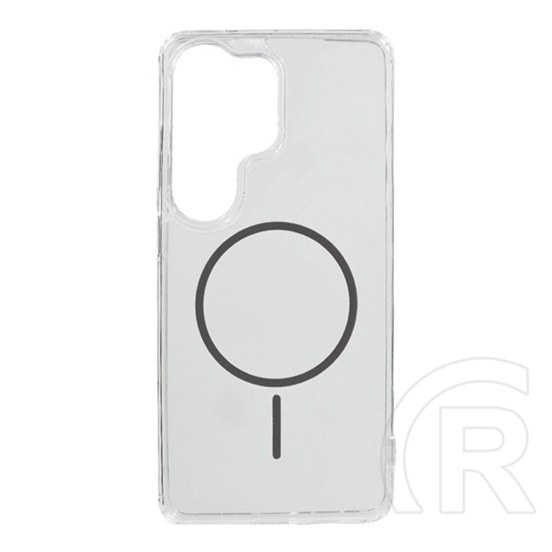 Gigapack Samsung Galaxy S26 Ultra (SM-S948) szilikon védő (ultravékony, műanyag hátlap, magsafe, légpárnás) sötétszürke